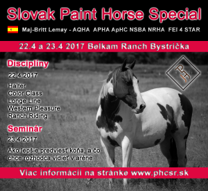 Slovak Paint Horse Special – harmonogram, propozície, prihlášky